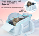 Pink Lace Cat Carrier Pet Backpack Breathable Small Dog Bag Shoulder Handheld Outing Pet Seat Carrier Pack Puppies Breathable