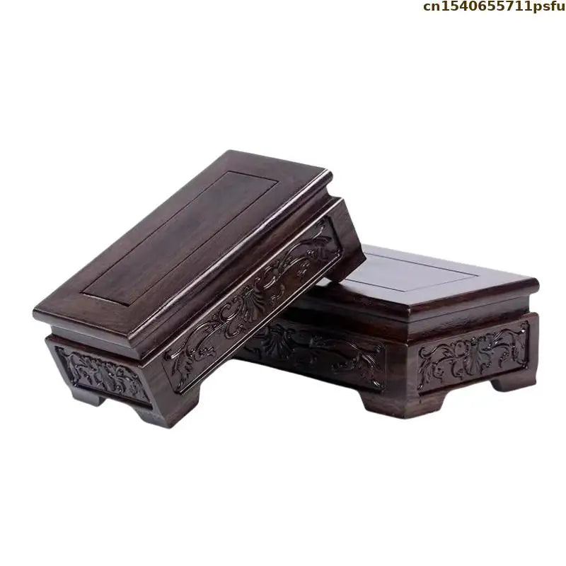 Premium Wooden Pedestal Display Shelf - Ideal for Bonsai Plants, Mini Flower Pots, Coffee/Tea Sets & Figurines | Standing Base