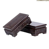 Premium Wooden Pedestal Display Shelf - Ideal for Bonsai Plants, Mini Flower Pots, Coffee/Tea Sets & Figurines | Standing Base