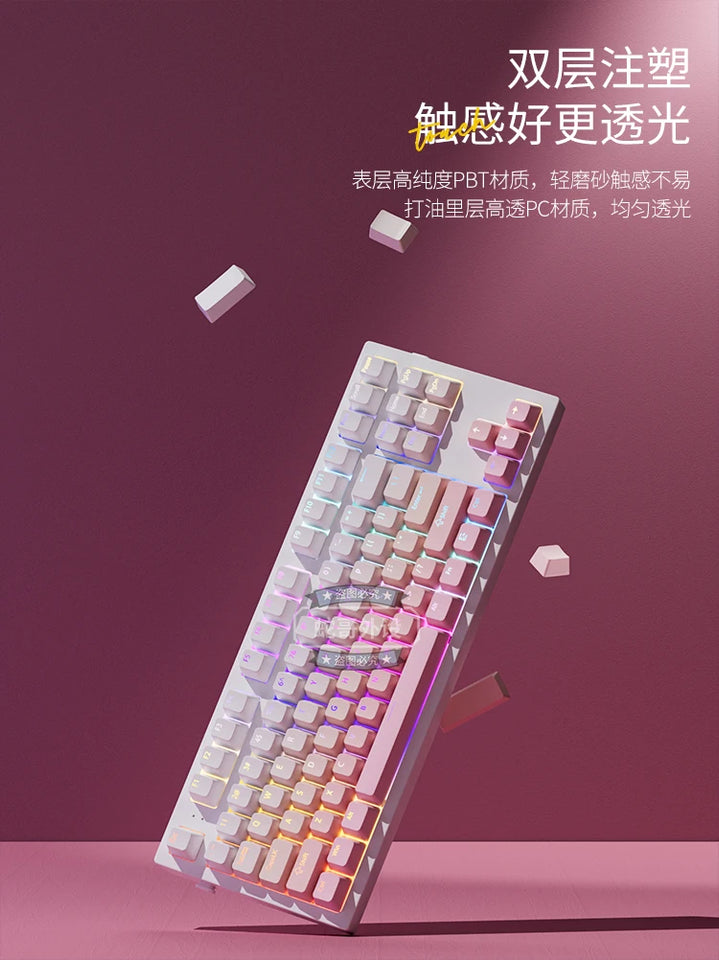 132 Keys Gradient backlit RGB Keycaps For Cherry Mx Switch Mechanical Gaming Keyboard OEM Profile PBT Keycap ISO Layout Key caps