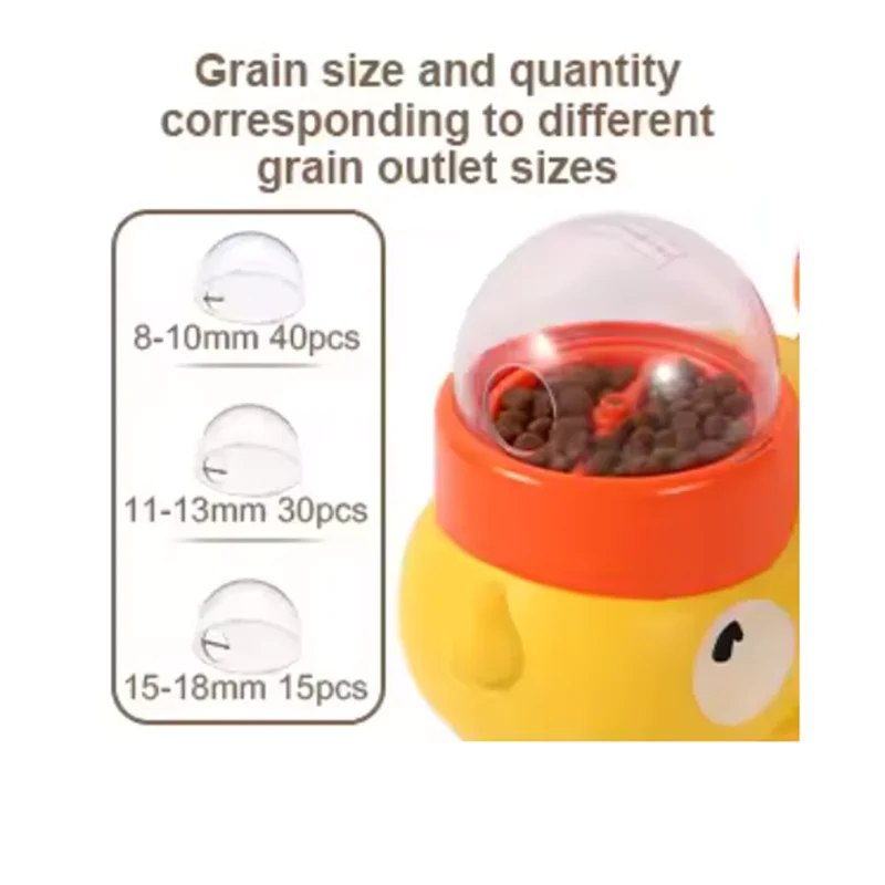 Little yellow duck pet leaking device pet interactive toys educational training device pet feeding device puppy leaking toys