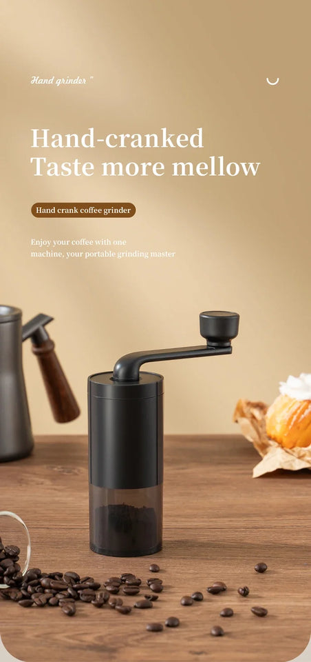 Manual Coffee Grinder Machine Grinding Home Outdoors Travel Hand Crank Portable Coffee Grinder Adjustable Bean Grinder withbrush