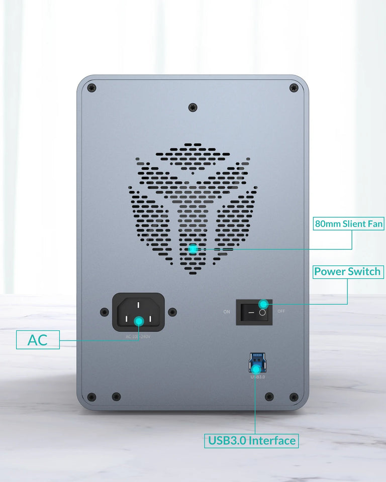 【Free Local Warehouse!】Yottamaster 150W External Hard Drive Enclosure 2.5"3.5" SATA HDD SSD Enclosure RAID Hard Drive Storage