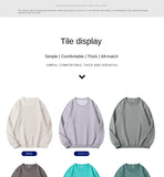 Autumn O-Neck Cotton Women's Sweatshirt Hoodies Basic Loose Casual Women Pullover Solid Sweatshirt Ladies Tops Factory Wholesale
