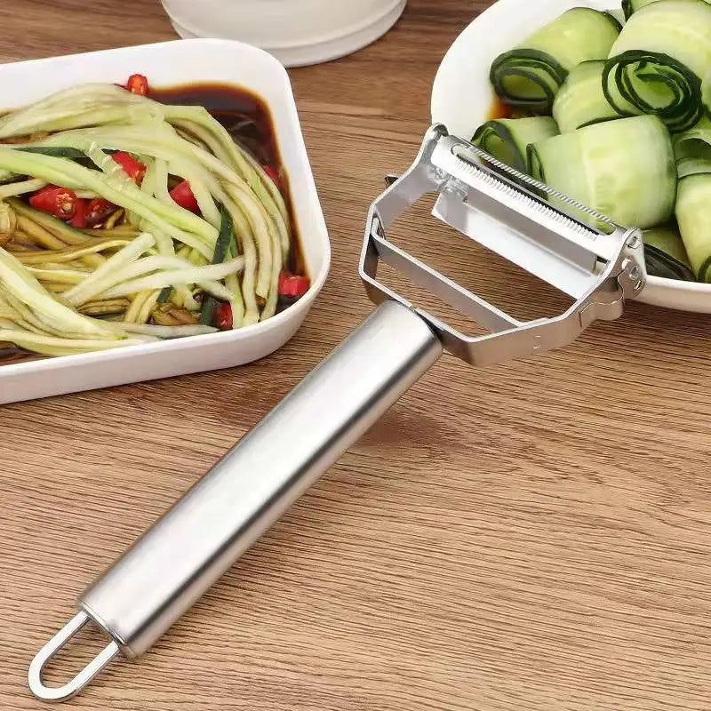 Kitchen Vegetable Peeler Stainless Steel Double-Head Melon Planer Multiple-Function Fruit Peeler Household Tool