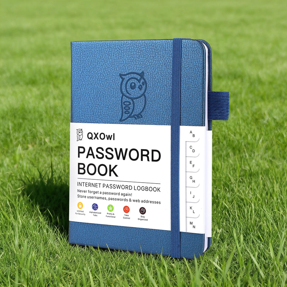 Password Book with Alphabetical tabs. Hardcover Password Keeper Notebook for Seniors, Internet Password Logbook Journal, Address