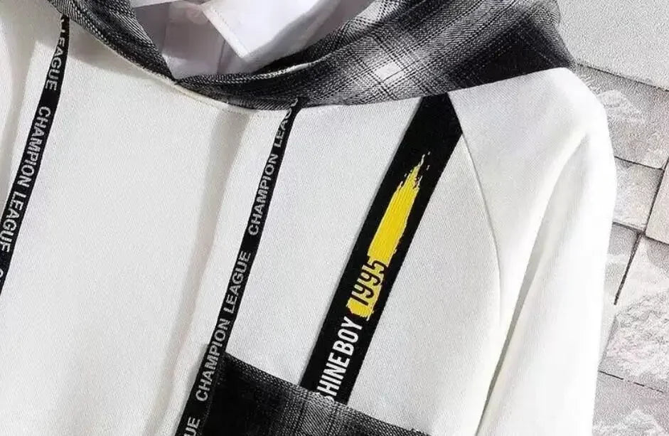 Top White Sports Suits Alphabet Pants Sets Sweatshirt Men's Clothing Plaid T Shirt Man Original Sweatpants Tracksuit Brands Xl