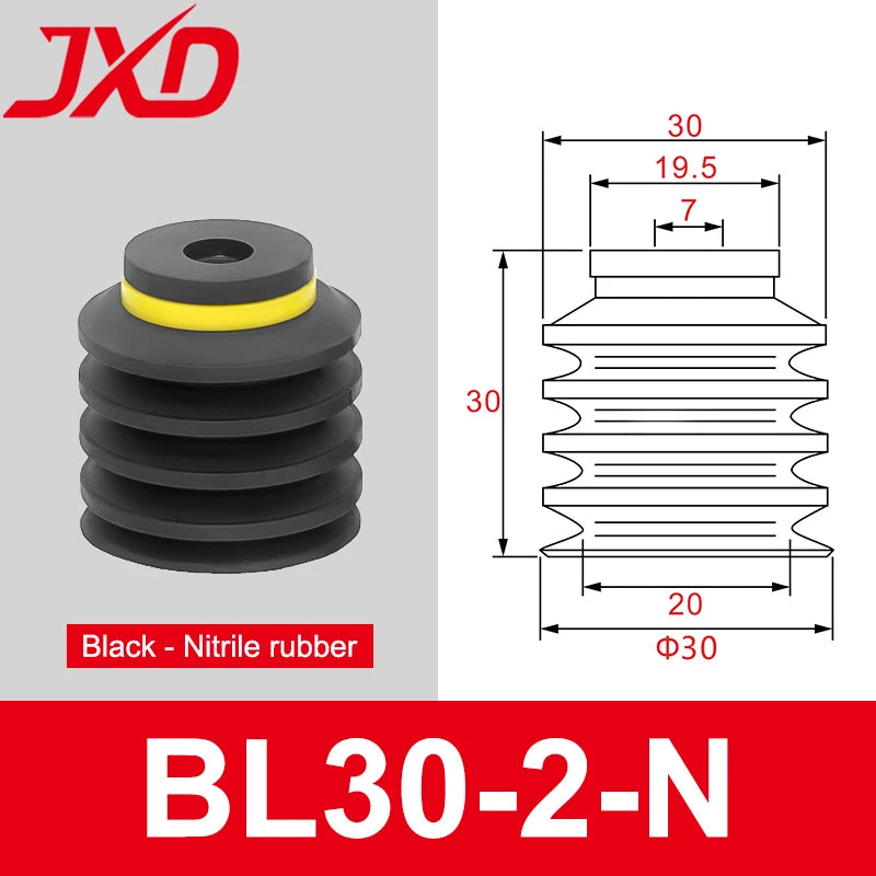 10PCS JXD PIAB Type BL20/30/40/50mm Vacuum Sucker 5-Layer Silicone Suction Cup for Irregular Soft Bag Packaging Robot Component