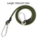 Outdoor Heavy Duty Bungee Cord Elastic Tie Strap String Carabiner Hooks Kayak Cycling Luggage Packing Ropes Camping Accessories