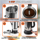 SucceBuy 12-Cup Electric Percolator Coffee Pot 304 Stainless Steel Coffee Percolator with Keep Warm Function
