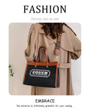 Canvas handbags women's 2023 new fashion all-match tote bag style large capacity shoulder messenger bag for woman