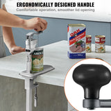 SucceBuy Manual Can Opener Commercial Table Clamp Opener for Large Cans Can Opener with Base Adjustable Height Industrial Opener