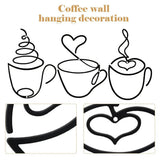 1/3pcs of Creative Coffee Wall Hangings, Coffee Shop Decorations, Interior Wall Decorations, Wall Hanging Iron Paintings