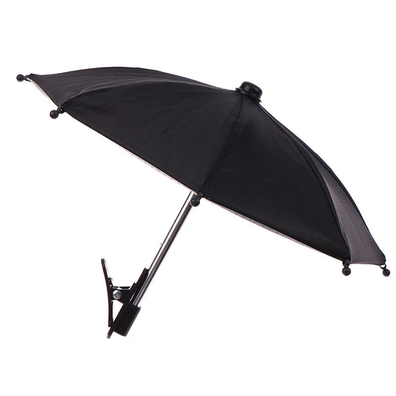 Motorcycle Mobile Phone Holder Sunshade Umbrella Waterproof Small Helmet Sunscreen Phone Stand Bracket Protect Phone From Rain