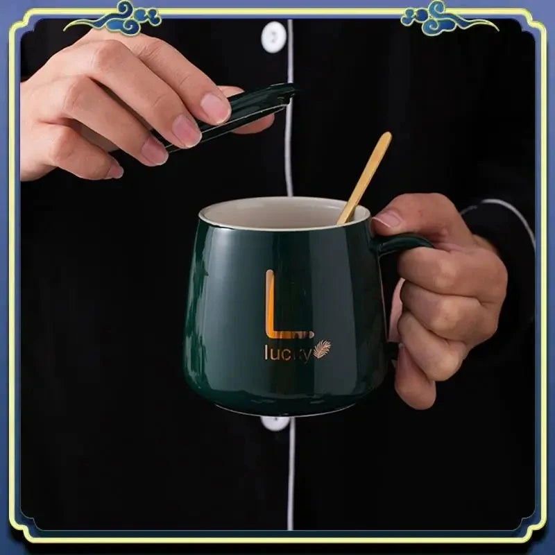 A1 55℃ Smart Heated Coffee Mug Set with Warmer Pad, Auto Keep Warm, Cute Design, Perfect Gift for Office Workers, All-Season Use