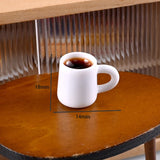 6pcs/ Set 1:12 Kitchen Toy Decoration Miniature Resin Coffee Cup Model Simulates Food And Beverage Home Tableware Decoration