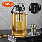 Tea Separation Glass Tea Cup Double Drinking with Handle Water Cup Large Capacity High Temperature Resistant Portable Kettle
