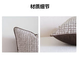 Coffee Brown Maillard Cushion Cover Retro Geometric Jacquard Pillow Case Wabi Sabi Pillow Covers Decorative Modern Luxury Home