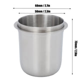 Coffee Dosing Cup 150ml 58mm Stainless Steel Coffee Dosing Cup Powder Feeder Part for Espresso Machine Coffeeware Accessories