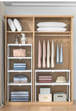 Closet Shelf Wardrobe Organizer Stackable Shelves Clother Storage Rack Telescopic Punch-Free Adjustable Wardrobe Divider Board