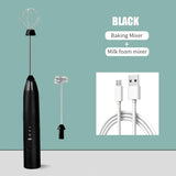 Electric Milk Froth Stirrer Wireless Coffee Whisk Handheld Egg Beater Cappuccino Foam Stirrer USB Portable Kitchen Tools Frother