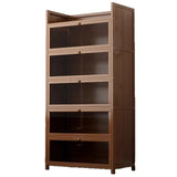 Bookshelf, bookcase, dust-proof floor-standing storage rack, household children and students storage rack with doors
