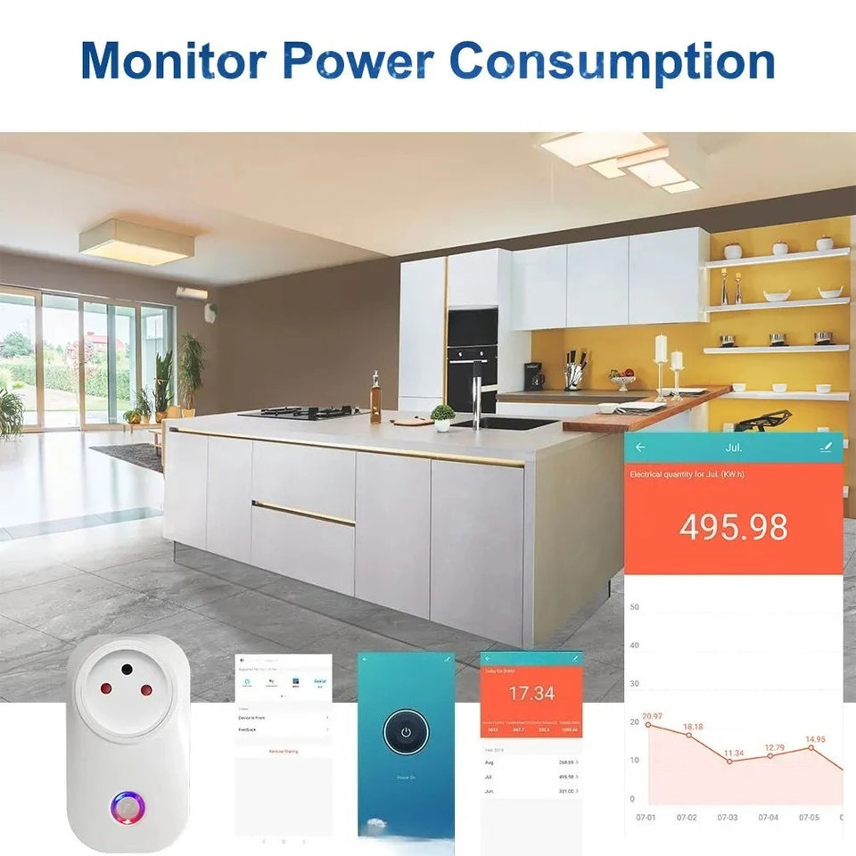 16A Israel Smart Plug WIFI Socket Bluetooth USB ISR IL Outlet-Voice Timer Remote-Tuya/Alexa/IFTTT/ Life Home Automatio