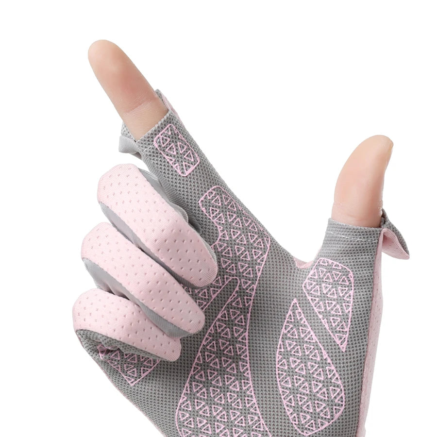 Sunscreen gloves for men and women, touch screen, ice silk thin design, large size, summer outdoor driving, cycling, rider, sun