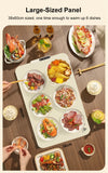 Electric Heating Plate Food Warmer Mat Silicone Dining Table Fast Warming Food Coffee Heater Tray Foldable Food Warming Plate