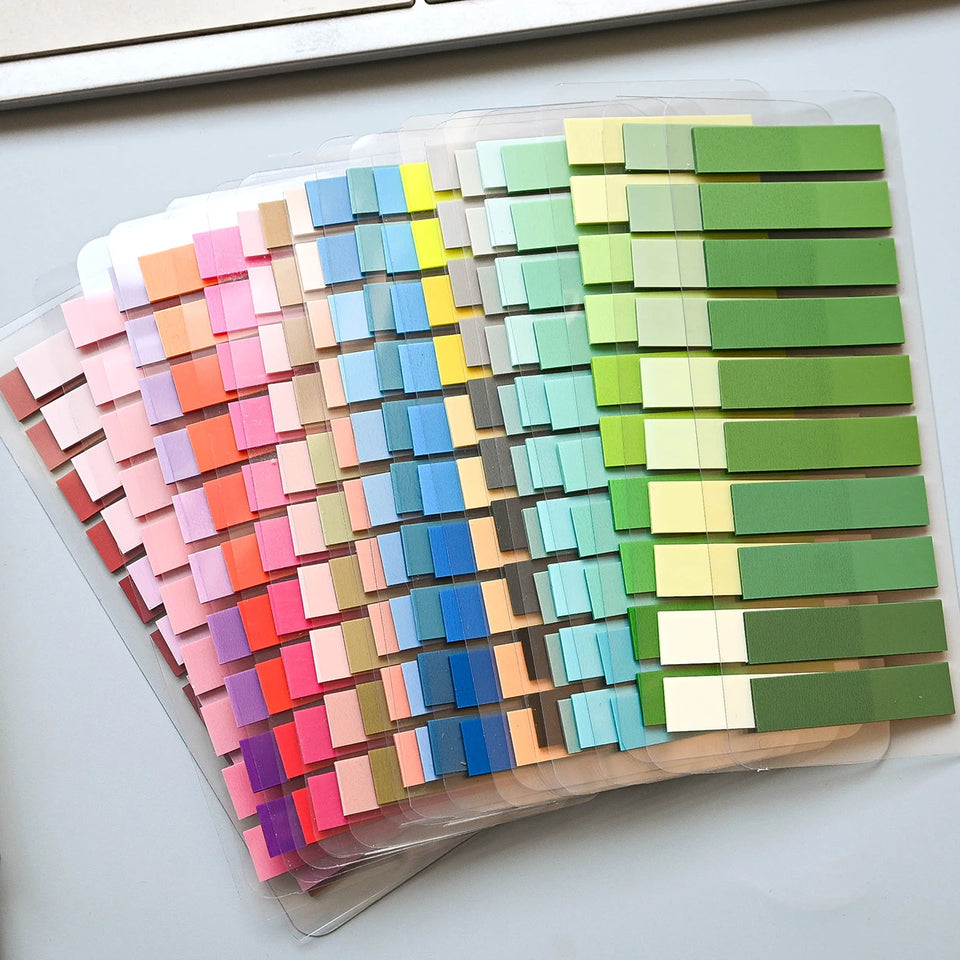 Colorful Transparent Memo Pads Self-Adhesive Sticky Notes Index 200-4000 Sheets for Office School Stationery
