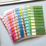 Colorful Transparent Memo Pads Self-Adhesive Sticky Notes Index 200-4000 Sheets for Office School Stationery