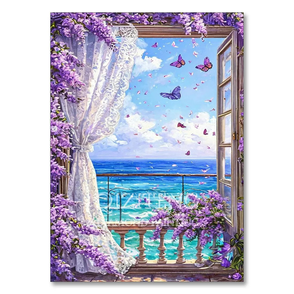 Sea Sailboat 5D Diamond Painting Kit Seaside Scenery New Arrivals Mosaic Cross Stitch DIY Home Decor Gift for Adult Beginners