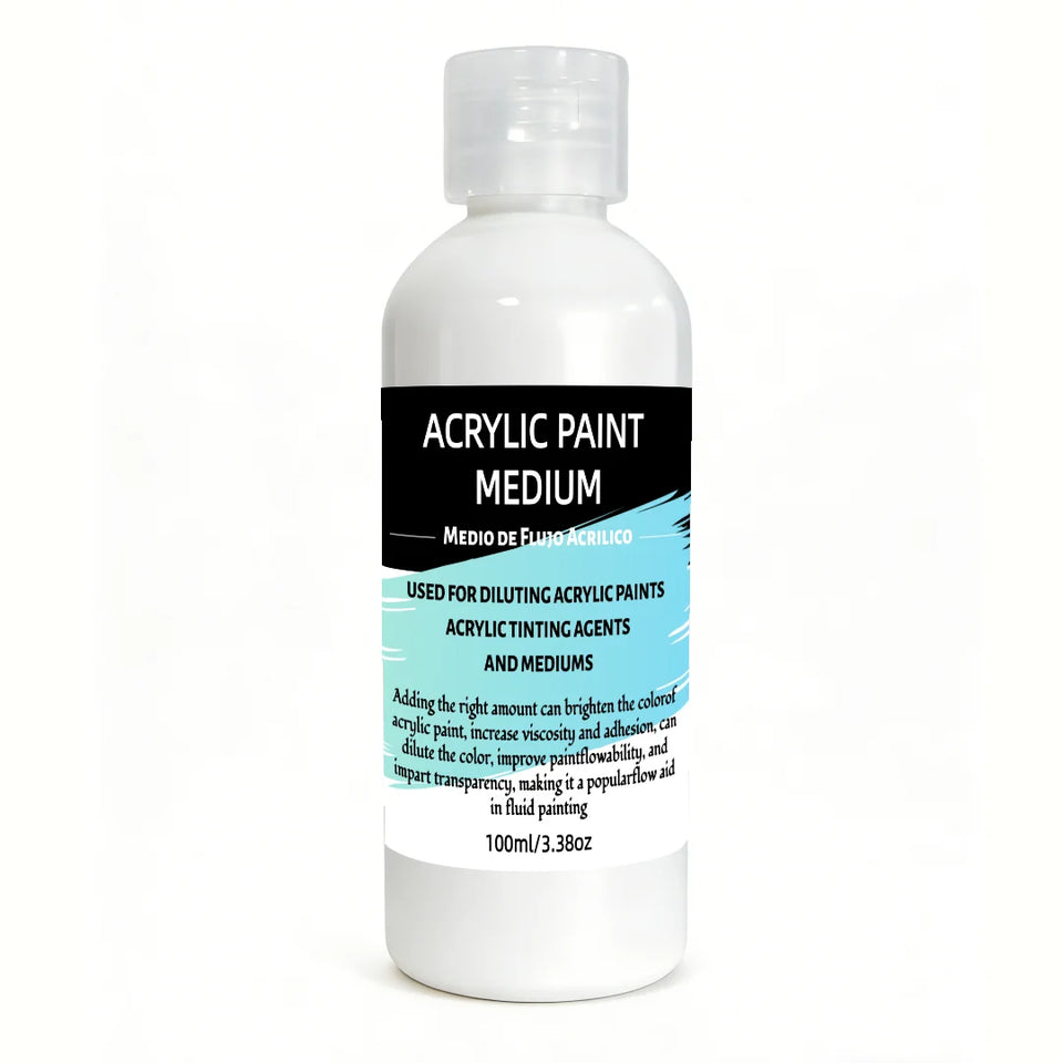 Acrylic Flow Medium for Acrylic Paint, High FlowPouringMedium, Improves Consistency, Transparency and Smoothness for Fluid Art