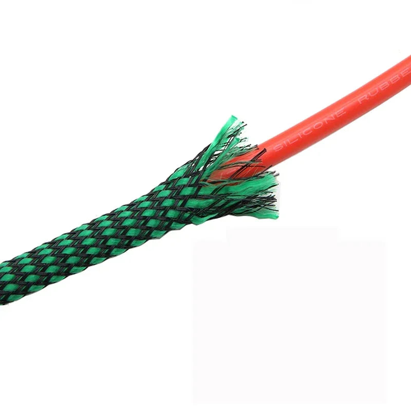 1~100m New  Flexible Braided PP Cotton + PET Yarn Harness Sheath Sleeving Cable Sleeve Wrie Insulated Protection Wrap 4 8 12mm