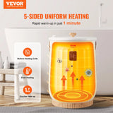 SucceBuy Towel Warmer 20L Large Towel Warmer Bucket with LED Screen Auto Shut Off Child Safety Lock Heat 4-Level Time Adjustable
