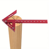Woodworking Circle Center Scribe 45/90° Center Measuring Tool Line Gauges Aluminum Center Scribe Carpenter Ruler Measuring Tool