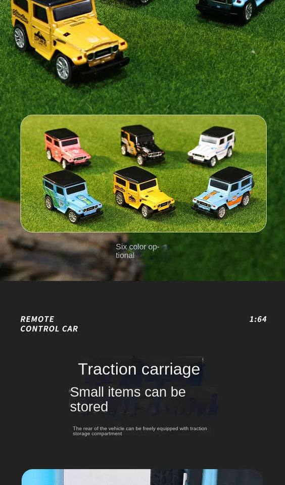 J40Small Mini Remote Control Alloy Birthday Gift Toy Car Model with Lights and Hanging Box for Boys