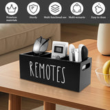 3 Grids Wood Remote control organizer box for living room Accessory Storage box for Phone Remote Control Sundries Desk organizer