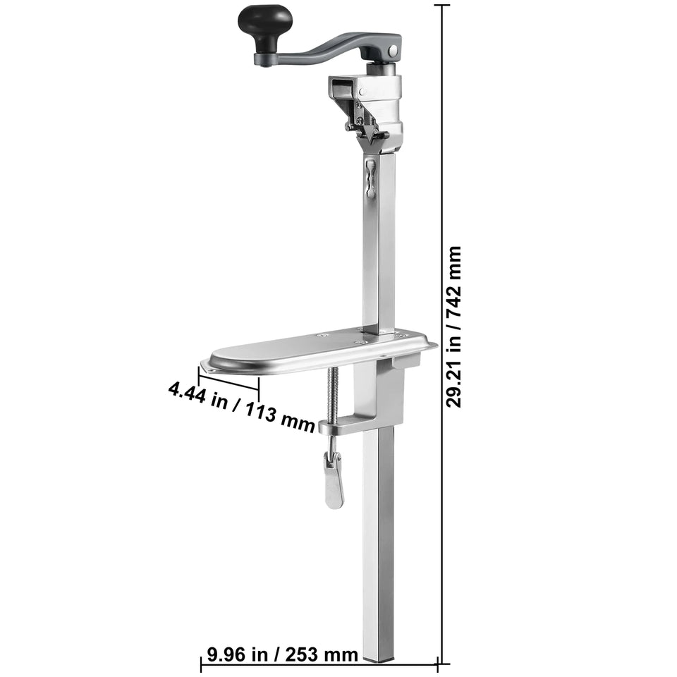 SucceBuy Manual Can Opener Commercial Table Clamp Opener for Large Cans Can Opener with Base Adjustable Height Industrial Opener