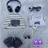 Explosions Grey Star Hat Suit Baby Clothes 123rd Generation of High-energy Hope Vinyl Doll Clothes in Front Clothes Doll Clothes