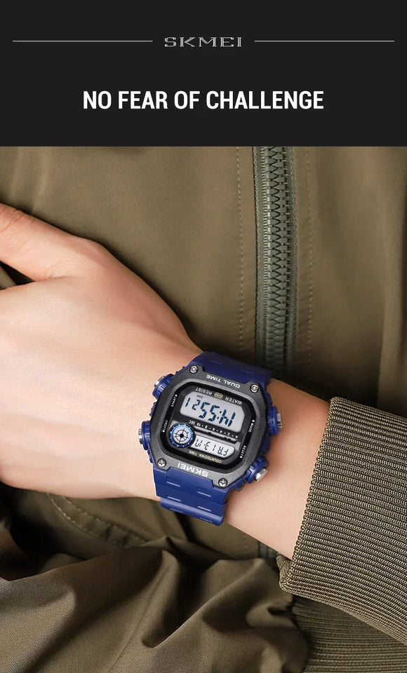 SKMEI 2126 Digital Countdown Sports Watches for Men LED Display Waterproof Stopwatch Mens Wristwatch Alarm Clock montre homme