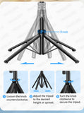 Tripod for Mobile Phone 360°Auto-Rotation Shooting C17 Quadrapod Selfie Stick Phone Stand AI Face Following, with Remote Control