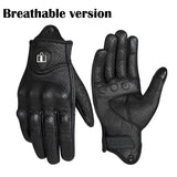 Retro Perforated Real Leather Motorcycle Gloves Moto Waterproof Gloves Motorcycle Protective Gears Motocross Gloves gift