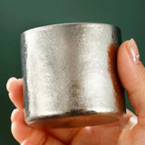 Pure Titanium Double-Wall Mini Coffee Mug,Outdoor Water Cups Silver-Gray Drinking Office Tea Mug 100 ml Luxury-Feel Coffee Cup