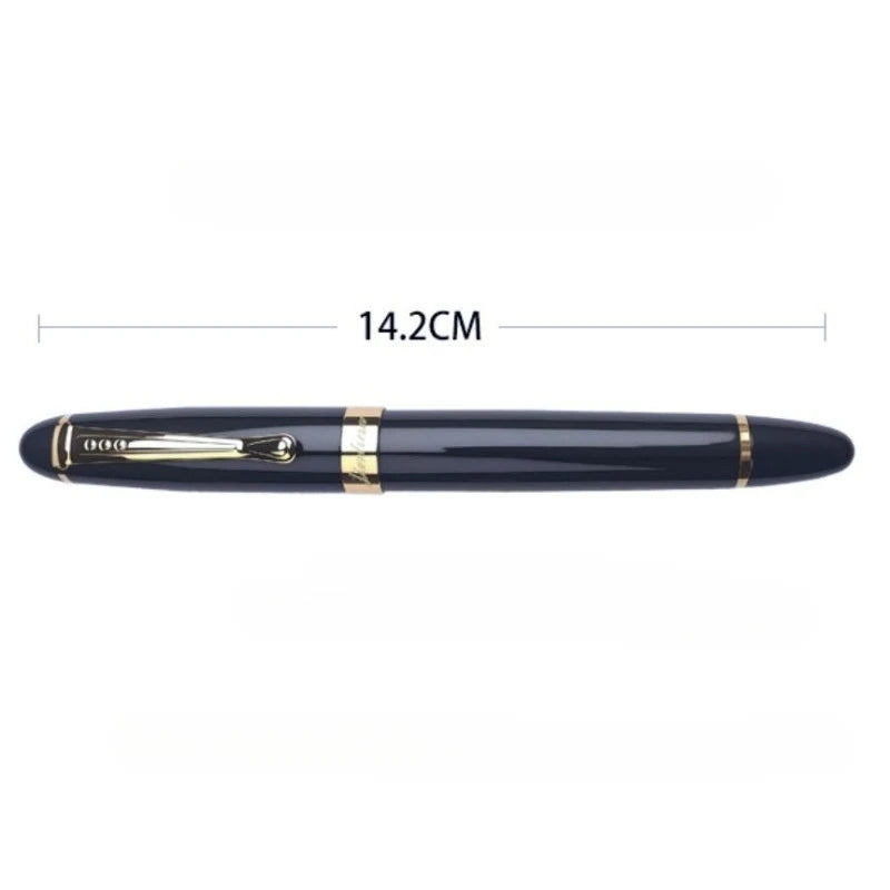 Jinhao Fountain Pen Black Fish Scale Long Knife Tip Dragon Relief Hand Polished Pen Tip Birthday Wedding Promotion Teacher Gift