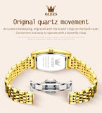 OLEVS Brand Casual Stainless Steel Female Wristwatcch Relogio Feminino Luxury Gold Red Quartz Ladies Watch Fashion Women Watches