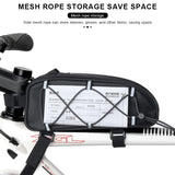 RIDERACE Bicycle Top Tube Bag Portable PU Rainproof Waterproof MTB Gravel Bike Handlebar Front Bag Road Cycling Accessories