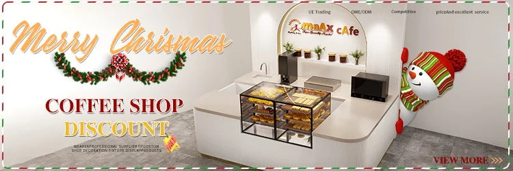 Custom Restaurant Interior Decoration Design Modern Restaurant Dining Table Set Commercial Metal Frame Bar Counter