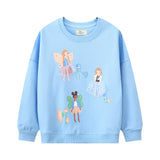 Jumping Meters 2-7T New Arrivals Girls Sweatshirts Bunny Applique Toddler Clothing Hooded Tops Autumn Spring Baby Costume