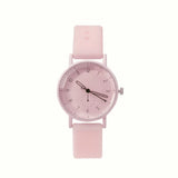 Fashion Women's Pink Minimalist Watch Silicone Strap Quartz Wristwatch Elegant Ladies Watches